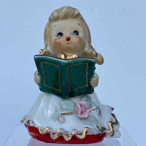 Geo Z Lefton Christmas Angel Choir Girl with Puppy Bell - Picture 11 of 13